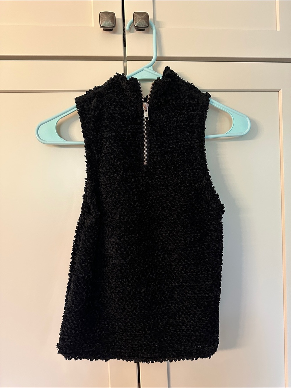 MINKPINK Black Sherpa Textured Vest